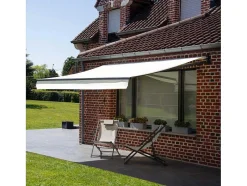 Toldo Saule 2,95 2,5M - Tecido Bege E Estrutura Cinzenta