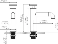 Torneira Misturadora Mecanica A19,6 Cm Preto Mate - Kapuas