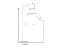 Torneira Misturadora Mecanica Arredondada Em Inox Escovado Preto Mate A29,6 Cm - Salavan
