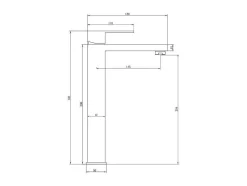 Torneira Misturadora Mecanica Quadrada Em Inox Cor Niquel Escovado A31 Cm - Canilas