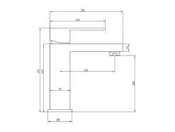 Torneira Misturadora Mecanica Quadrada Em Inox Cor Niquel Escovado A17,3 Cm - Canilas