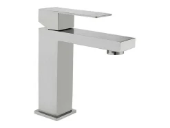 Torneira Misturadora Mecanica Quadrada Em Inox Cor Niquel Escovado A17,3 Cm - Canilas