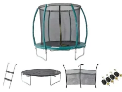 Trampolim Com Rede De Protecao Interior, Escada, Cobertura E Kit De Ancoragem De D.244 Cm - Wallaby
