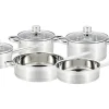 Trem De Cozinha 8 Pecas Agape - Inox - Cinza Metalizado