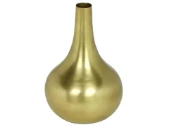 Vaso Em Metal Dourado A.30 Cm Acabamento Latao Antigo - Gizeh