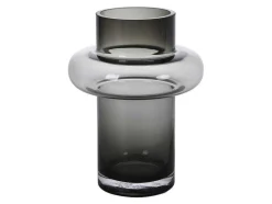 Vaso Em Vidro De Cor D. 16,5 X A. 25 Cm Vidro Cinzento Fumado - Valoit