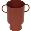 Vaso Pequeno Em Metal Com Asas A.17 Cm Terracota - Bilian