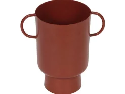 Vaso Pequeno Em Metal Com Asas A.17 Cm Terracota - Bilian