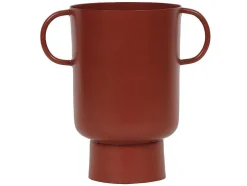 Vaso Pequeno Em Metal Com Asas A.17 Cm Terracota - Bilian