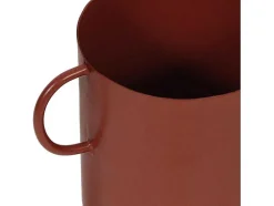 Vaso Pequeno Em Metal Com Asas A.17 Cm Terracota - Bilian