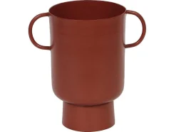 Vaso Pequeno Em Metal Com Asas A.17 Cm Terracota - Bilian