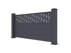 Vedacao Para Pousar De A.89 Cm Em Aluminio Com Motivos De C.189 Cm Cor Antracite - Bazio