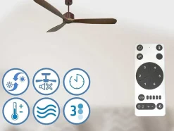 Ventilador De Tecto 166 Cm Com Wifi Hipersilencio Reversivel