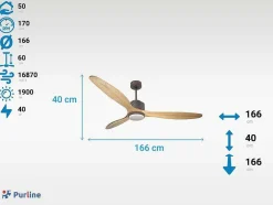 Ventilador De Tecto O166 Cm Com Hipersilencio Wifi Reversivel
