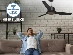 Ventilador De Tecto Reversivel Termostato Regulavel Termostato Wifi Motor Dc Tectos Inclinados Controlo Remoto Adaptador De Luz De Tres Tons 2/3 Laminas Memória Hipersilenciosa