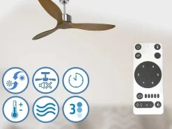 Ventilador De Tecto Reversivel Termostato Reversivel Motor Wifi Tectos Dc Hypersilence Memory Fullwood