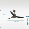 Ventilador De Tecto Reversivel Termostato Regulavel Termostato Wifi Motor Dc Tectos Inclinados Controlo Remoto Adaptador De Luz De Tres Tons 2/3 Laminas Memória Hipersilenciosa