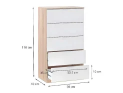 We Home - Cómoda Com 5 Gavetas Para Quarto