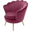 Wehome - Poltrona Fan Design Em Veludo Amaranto