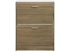 Wehome - Sapateira De 2 Portas 63X80 Cm Em Madeira De Carvalho Cinza