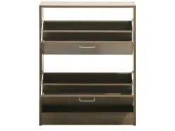Wehome - Sapateira De 2 Portas 63X80 Cm Em Madeira De Carvalho Cinza