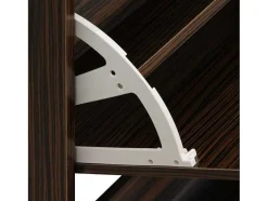 Wehome - Sapateira Design Com 2 Portas 63X80 Cm Em Madeira Zebrano